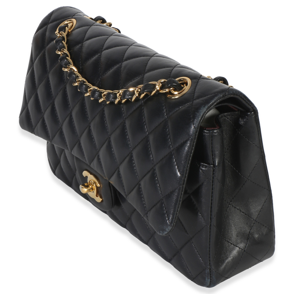 Chanel Black Quilted Lambskin Medium Classic Double Flap Bag - Picture 4 of 8
